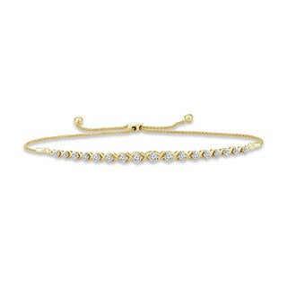 U Initial Bolo Bracelet 14K Yellow Gold 9.5