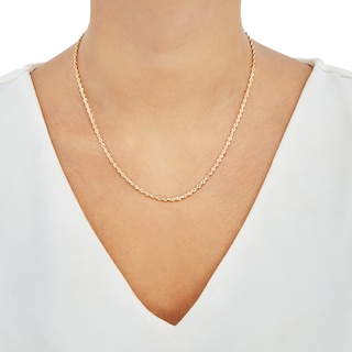 14K Yellow Gold 4mm Rope Chain Necklace and Bracelet Set - 9895342