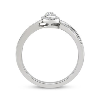 Diamond Promise Ring 1/2 ct tw Round-cut 10K White Gold