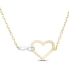 Thumbnail Image 1 of Infinity Heart Necklace 10K Two-Tone Gold 18&quot;