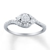 Thumbnail Image 0 of Diamond Heart Promise Ring 1/6 ct tw Sterling Silver