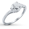 Thumbnail Image 1 of Diamond Heart Promise Ring 1/6 ct tw Sterling Silver