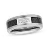 Thumbnail Image 1 of Diamond Wedding Band 1/6 ct tw Black Tungsten Size 10