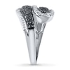 Thumbnail Image 2 of Diamond Ring 1/2 ct tw Black/White Sterling Silver