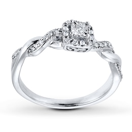 Diamond Ring 1/6 ct tw Round-cut Sterling Silver