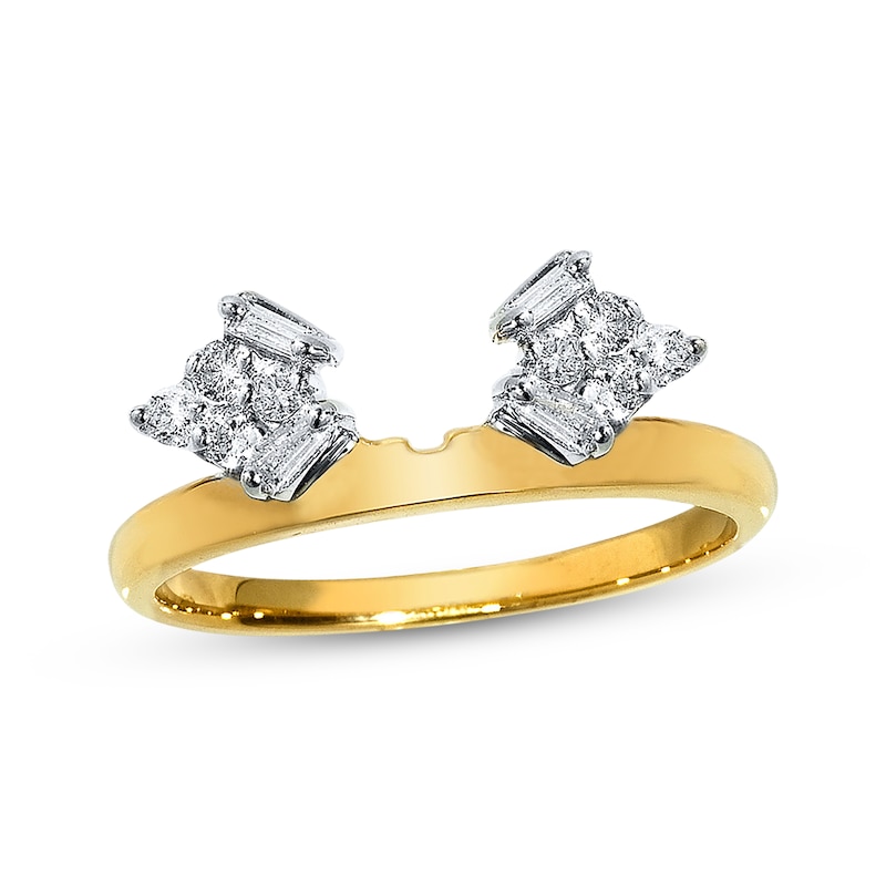 Main Image 1 of Diamond Enhancer Ring 1/4 ct tw Baguettes 14K Yellow Gold