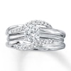 Thumbnail Image 4 of Diamond Enhancer Ring 1/5 ct tw Round-cut 14K White Gold