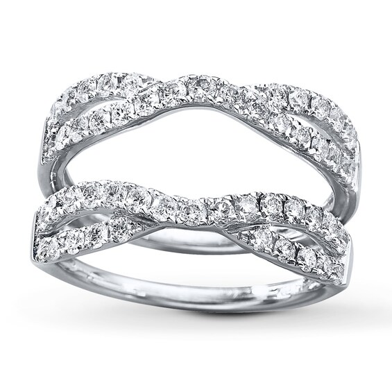 Diamond Enhancer Ring 1 carat tw Round-cut 14K White Gold | Wraps and ...