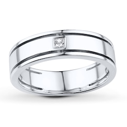 Adore Men's Band 1/15 ct tw Diamond 10K White Gold