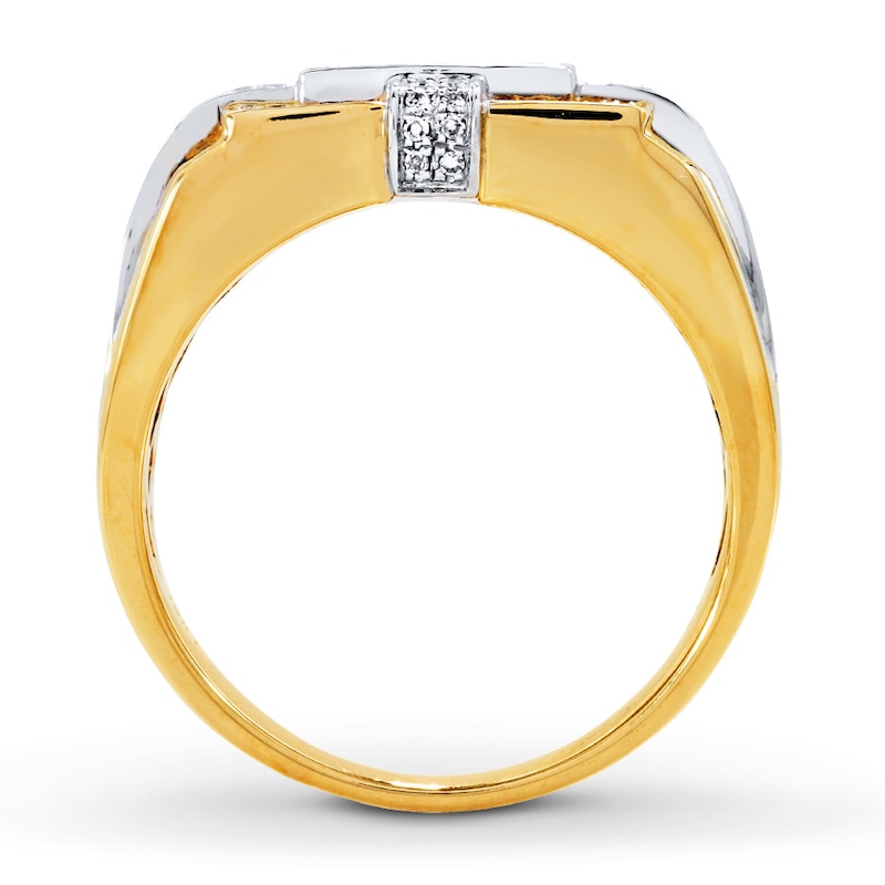 Main Image 2 of Men's Ring 5/8 ct tw Diamonds 10K Two-Tone Gold