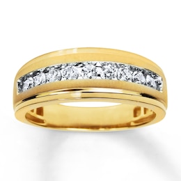 Adore Men's Wedding Band 1/2 ct tw Diamonds 10K Yellow Gold