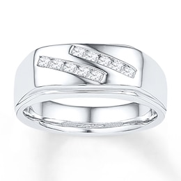 Men's Diamond Ring 1/4 carat tw 10K White Gold