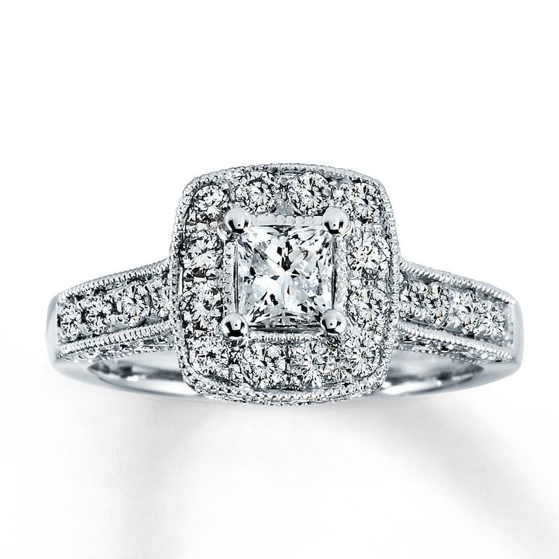 Diamond Engagement Ring 1 ct tw Princess-cut 14K White Gold