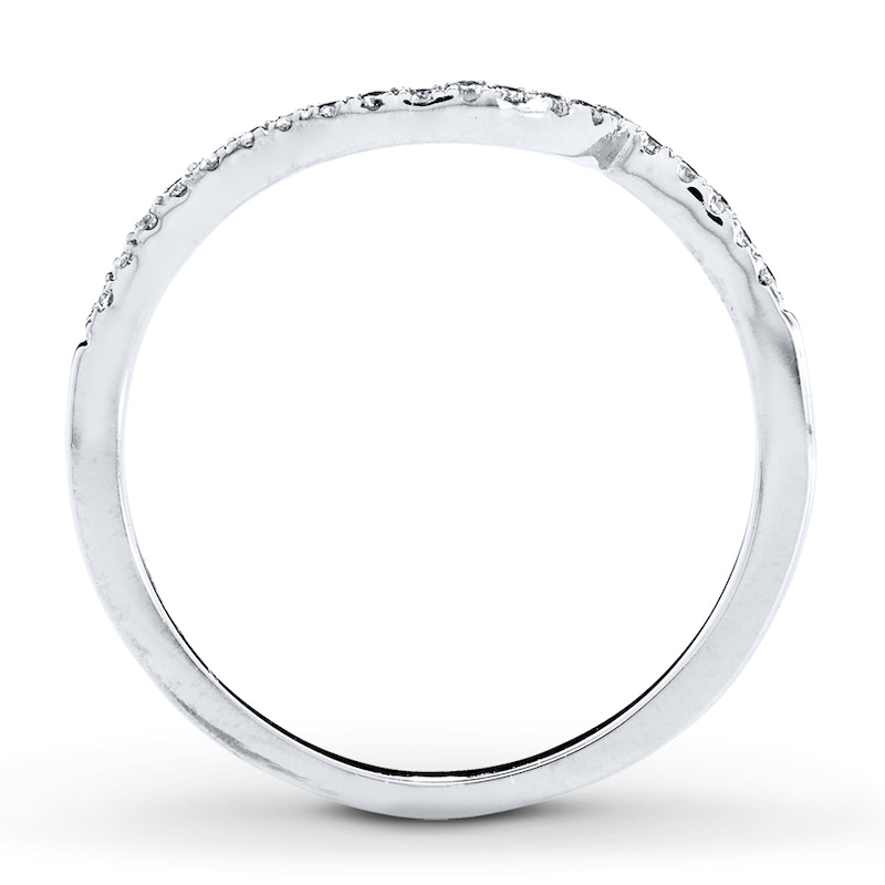 Main Image 2 of Diamond Wedding Band 1/10 ct tw Round-cut 14K White Gold