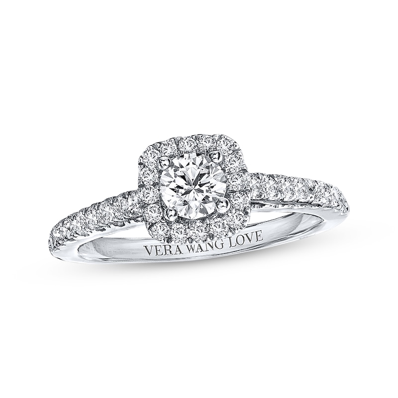 Main Image 1 of Diamond Engagement Ring 3/4 Carat tw Diamonds 14K White Gold Ring