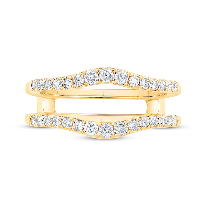 Main Image 3 of Round-Cut Diamond Curved Enhancer Ring 1/2 ct tw 14K Yellow Gold