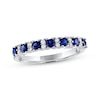 Thumbnail Image 0 of Blue & White Lab-Created Sapphire Ring Sterling Silver