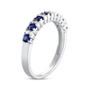 Thumbnail Image 1 of Blue & White Lab-Created Sapphire Ring Sterling Silver