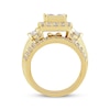 Thumbnail Image 3 of Princess-Cut Quad Diamond Three-Piece Bridal Set 3 ct tw 14K Yellow Gold