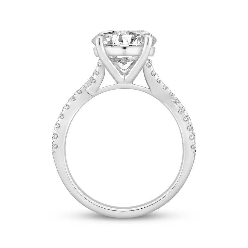 Main Image 3 of Lab-Grown Diamonds by KAY Round-Cut Twist Shank Engagement Ring 3-1/4 ct tw 14K White Gold