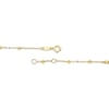 Thumbnail Image 1 of Angel & Cross Charm Beaded Chain Bracelet 14K Yellow Gold 7.5"