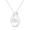 Thumbnail Image 2 of Unstoppable Love Diamond Twist Teardrop Frame Necklace 1/5 ct tw Sterling Silver 19&quot;