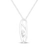 Thumbnail Image 3 of Unstoppable Love Diamond Twist Teardrop Frame Necklace 1/5 ct tw Sterling Silver 19&quot;