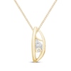 Thumbnail Image 3 of Unstoppable Love Diamond Teardrop Frame Necklace 1/10 ct tw 10K Yellow Gold 19&quot;