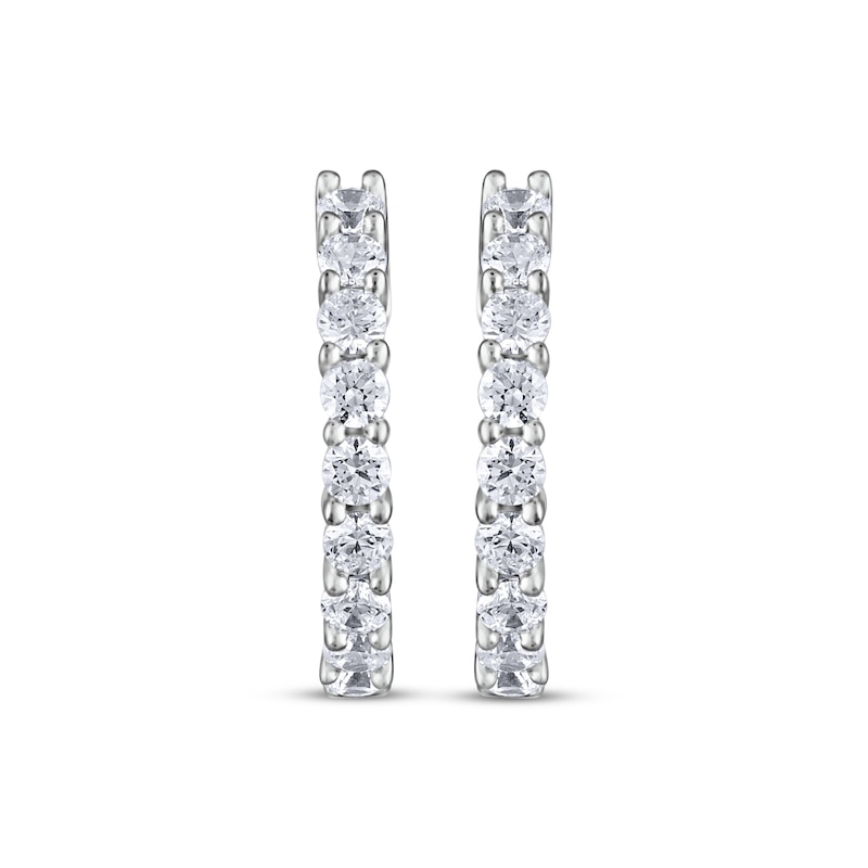 Main Image 2 of Diamond Inside-Out Hoop Earrings 2 ct tw 14K White Gold