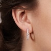 Thumbnail Image 4 of Diamond Inside-Out Hoop Earrings 2 ct tw 14K White Gold