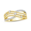 Thumbnail Image 1 of Threads of Love Diamond Multi-Row Crossover Ring 1/4 ct tw 10K Yellow Gold