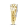 Thumbnail Image 2 of Threads of Love Diamond Multi-Row Crossover Ring 1/4 ct tw 10K Yellow Gold