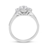 Thumbnail Image 3 of Round-Cut Diamond Three-Stone Engagement Ring 1 ct tw 14K White Gold