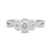 Thumbnail Image 4 of Round-Cut Diamond Three-Stone Engagement Ring 1 ct tw 14K White Gold