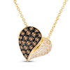 Thumbnail Image 1 of Le Vian Diamond Tilted Heart Necklace 1/3 ct tw 14K Honey Gold 18&quot;