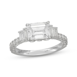 Neil Lane Artistry East West Emerald-Cut Lab-Grown Diamond Engagement Ring 2-7/8 ct tw 14K White Gold