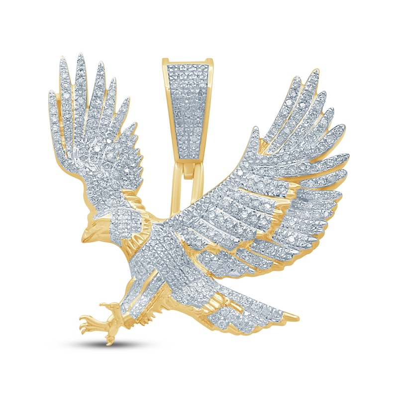 Main Image 1 of Men's Diamond Flying Eagle Charm 5/8 ct tw 10K Yellow Gold