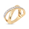 Thumbnail Image 2 of Diamond Crisscross Orbit Ring 1/2 ct tw 14K Yellow Gold