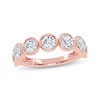 Thumbnail Image 1 of Lab-Grown Diamonds by KAY Seven-Stone Bezel-Set Anniversary Ring 2 ct tw 14K Rose Gold