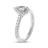 Thumbnail Image 2 of THE LEO Ideal Cut Diamond Pear-Shaped Halo Engagement Ring 3/4 ct tw 14K White Gold