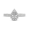 Thumbnail Image 3 of THE LEO Ideal Cut Diamond Pear-Shaped Halo Engagement Ring 3/4 ct tw 14K White Gold