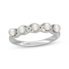 Thumbnail Image 1 of Neil Lane Cultured Akoya Pearl & Diamond Anniversary Ring 1/10 ct tw 14K White Gold