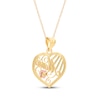 Thumbnail Image 3 of &quot;Mama&quot; Heart Necklace 14K Two-Tone Gold 18&quot;