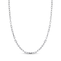 Men's Hollow Rolo Chain Necklace 5mm Stainless Steel 22&quot;