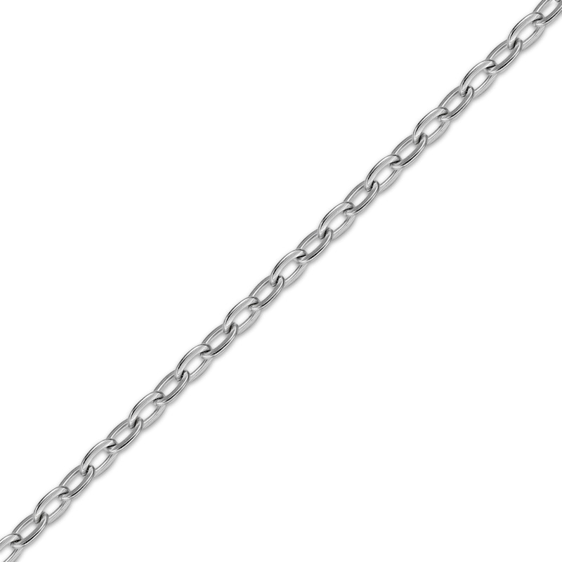 Main Image 2 of Men's Hollow Rolo Chain Necklace 5mm Stainless Steel 22&quot;