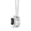 Thumbnail Image 3 of Black & White Diamond Halo Necklace 1/2 ct tw 10K White Gold 18&quot;