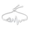 Thumbnail Image 1 of Heartbeat Bolo Bracelet 1/20 ct tw Diamonds Sterling Silver