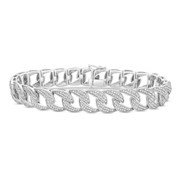 Men's Diamond Bracelet 1 ct tw Sterling Silver 8.5&quot;