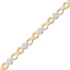 Thumbnail Image 0 of Diamond Infinity Bracelet 1/2 ct tw 10K Yellow Gold 7.25"