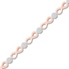 Thumbnail Image 1 of Diamond Infinity Bracelet 1/2 ct tw 10K Rose Gold 7.25&quot;